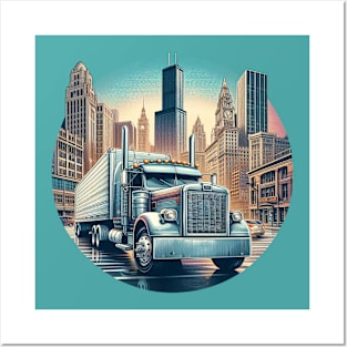 18 Wheeler Semi Truck Driver Posters and Art